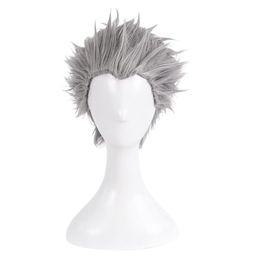 Anime Devil May Cry 5 Cosplay Perücke, Vergil Silber Grau Kurzes Haar Rollenspiel Halloween Party Perücken von BELEB