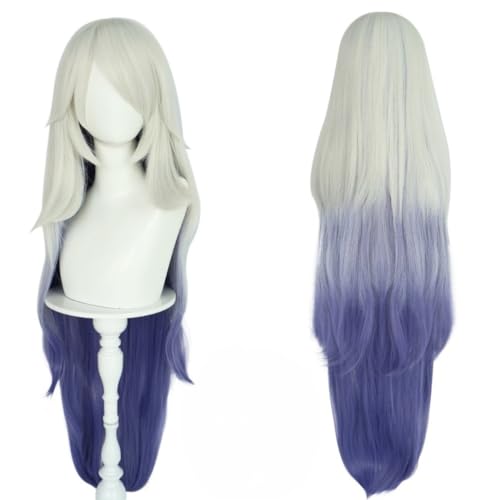 Anime Emily Cosplay Perücke, Graublau Langes Haar Perücken Hitzebeständig Synthetische Perücke Halloween Party Requisiten Zubehör von BELEB