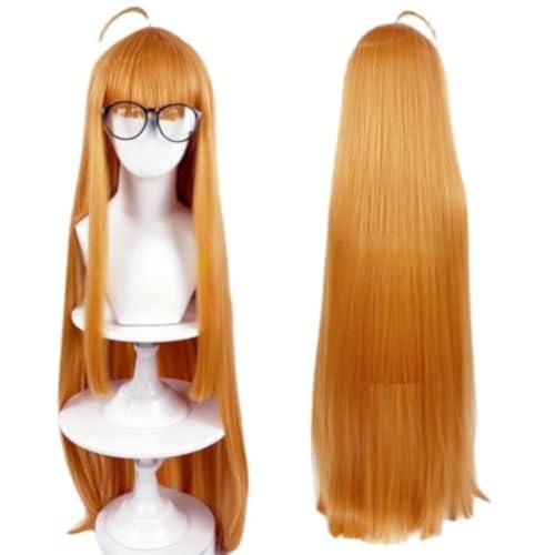 Anime Futaba Sakura Cosplay Perücke, Orange Lange Haare Perücken Rollenspiel Perücken, Für Halloween Kostüm Party von BELEB
