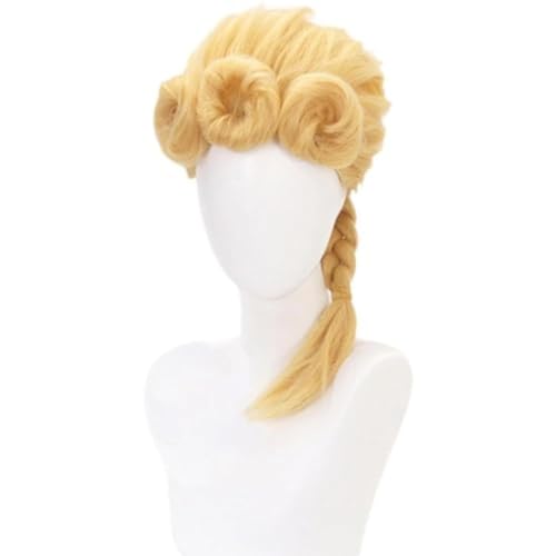 Anime Giorno Giovanna Cosplay Perücke, Gold lockiges langes Haar Perücken, für Halloween Kostüm Party Anime Giorno Giovanna Cosplay Perücke, Gold lockiges langes Haar Perücken, für Halloween Kostüm Party von BELEB
