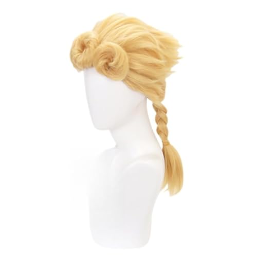 Anime JJBA Joseph Joestar Cosplay Perücke Atmungsaktiv Hitzebeständige Fasern Kostüm für Fans Weihnachten Halloween Party Comic Con (Giorno Giovanna) von BELEB