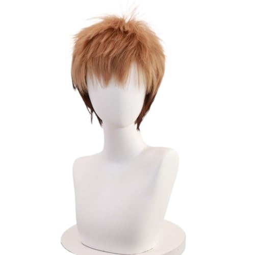 Anime Jean Kirstein Cosplay Perücke, Braun Gemischte Farbe Kurzes Haar, Rollenspiel Halloween Kostüm Party von BELEB