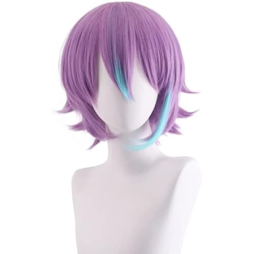 Anime Kamishiro Rui Gemischte Lila Blau Cosplay Perücke, Hitzebeständiges Synthetisches Haar Halloween Party Täglich Synthetisches Haar Perücken von BELEB