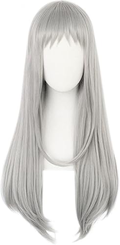 Anime Kanzaki Hideri Cosplay Perücke, grau Lange gerade Haare Halloween Kostüm Party Anime Kanzaki Hideri Cosplay Perücke, grau Lange gerade Haare Halloween Kostüm Party von BELEB