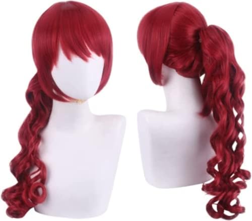 Anime Kasumi Yoshizawa Cosplay Perücke Rot Langer Pferde Gewellt Perücke Für Halloween Kostüm Party, Anime Show, Cosplay Event von BELEB