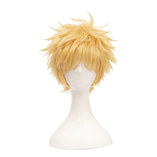 Anime Kei Tsukishima Cosplay Perücke, Goldene Kurze Haare Perücken, Rollenspiel Perücken Für Party Halloween Requisiten Zubehör von BELEB