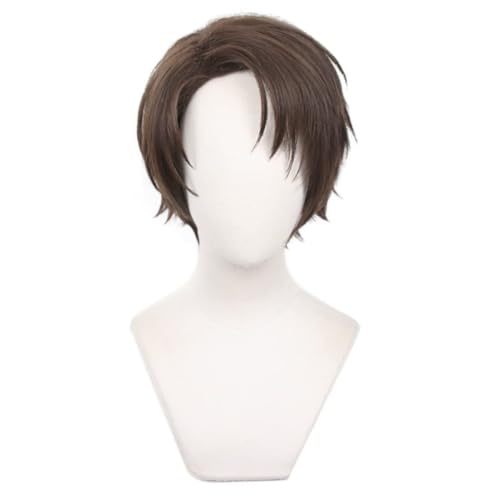 Anime Kenyuu Yukimiya Cosplay Perücke, Braunes Kurzes Haar Halloween Kostüm Party Rollenspiel Zubehör Perücke von BELEB