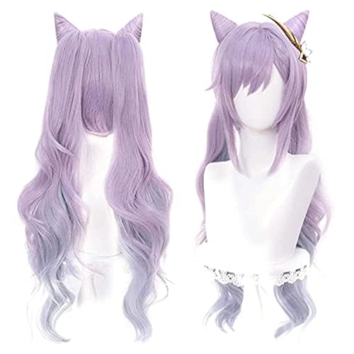 Anime Keqing Cosplay Kostüm Perücke, Frauen Lange Kurze Haare Perücken für Halloween, Party, Karneval, Nachtleben, Konzerte, Hochzeiten Anime Keqing Cosplay Kostüm Perücke, Frauen Lange Kurze Haare Perücken für Halloween, Party, Karneval, Nachtleben, Konzerte, Hochzeiten von BELEB