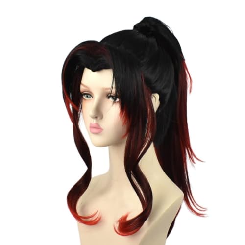 Anime Kokushibo Cosplay Perücke, Schwarz Rot Lange Ponytails Haar Halloween Kostüm Party Rollenspiel Anime Kokushibo Cosplay Perücke, Schwarz Rot Lange Ponytails Haar Halloween Kostüm Party Rollenspiel von BELEB