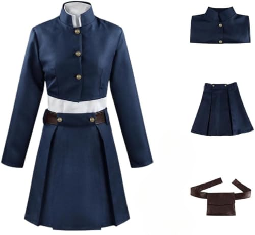 Anime Kugisaki Nobara Cosplay Kostüm Uniform Outfit Halloween Party Anzug (BLUE,XL) von BELEB