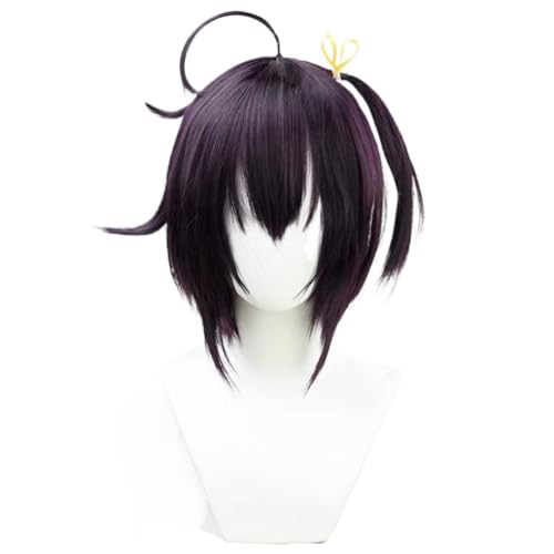 Anime Love, Chunibyo & andere Wahnvorstellungen Cosplay Perücke, tiefes lila kurzes Haar für Takanashi Rikka Rollenspiel Perücken mit Perückenkappe, für Party Daily Halloween Anime Love, Chunibyo & andere Wahnvorstellungen Cosplay Perücke, tiefes lila kurzes Haar für Takanashi Rikka Rollenspiel Perücken mit Perückenkappe, für Party Daily Halloween von BELEB