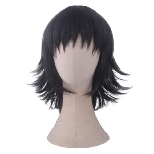 Anime Makomo Cosplay Perücke, Schwarze Kurzhaarperücke, Halloween Kostüm Party Rollenspiel Anime Makomo Cosplay Perücke, Schwarze Kurzhaarperücke, Halloween Kostüm Party Rollenspiel von BELEB
