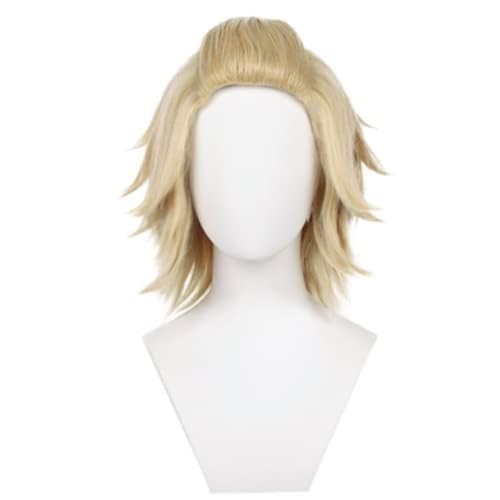 Anime Manjiro Sano / Mikey Cosplay Perücke, kurzes goldenes Haar mit kostenloser Perückenkappe, für Halloween, Party, Karneval, Nachtleben, Konzerte, Hochzeiten Anime Manjiro Sano / Mikey Cosplay Perücke, kurzes goldenes Haar mit kostenloser Perückenkappe, für Halloween, Party, Karneval, Nachtleben, Konzerte, Hochzeiten von BELEB