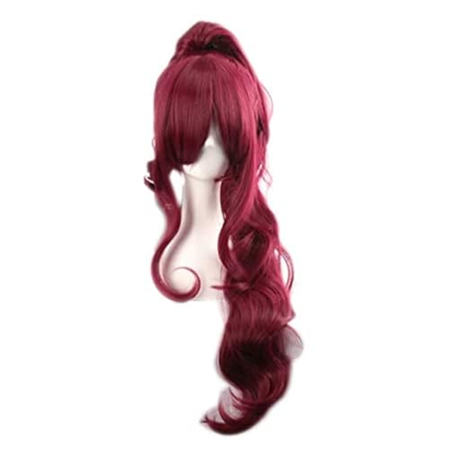 Anime Megara Cosplay Burgund Lange lockige Perücke für Weihnachten Karneval Halloween Party Anime Megara Cosplay Burgund Lange lockige Perücke für Weihnachten Karneval Halloween Party von BELEB