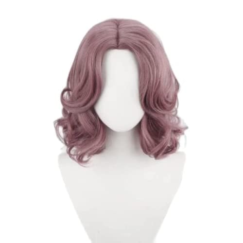 Anime Melina Cosplay Perücke, Mittelpunktzahl lockiges kurzes Haar Perücken + Perückenkappe, für Halloween Party von BELEB