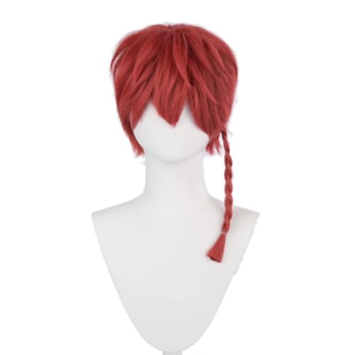 Anime Ranze Kurona Cosplay Perücke, Rote Kurze Haare Halloween Kostüm Party Rollenspiel Zubehör Anime Ranze Kurona Cosplay Perücke, Rote Kurze Haare Halloween Kostüm Party Rollenspiel Zubehör von BELEB