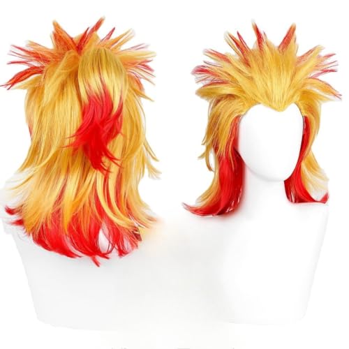 Anime Rengoku Kyoujurou Cosplay Perücke, Gelb Rot Farbverlauf Haar Perücken Halloween Kostüm Party Rollenspiel Anime Rengoku Kyoujurou Cosplay Perücke, Gelb Rot Farbverlauf Haar Perücken Halloween Kostüm Party Rollenspiel von BELEB