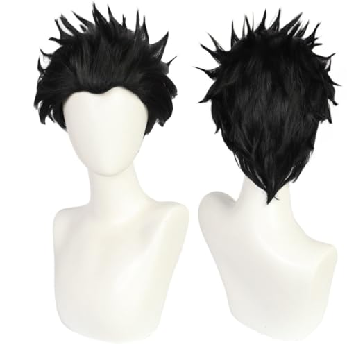Anime Ryomen Sukuna Cosplay Perücke, Schwarze Kurzhaarperücken, Rollenspiel Für Party Halloween Requisiten Zubehör Anime Ryomen Sukuna Cosplay Perücke, Schwarze Kurzhaarperücken, Rollenspiel Für Party Halloween Requisiten Zubehör von BELEB