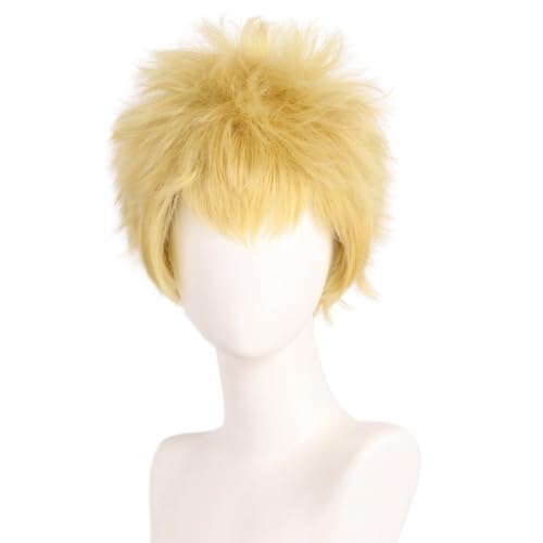Anime Ryuji Sakamoto Cosplay Perücke, Gelbe Kurze Haare Perücken, Für Halloween Kostüm Party von BELEB