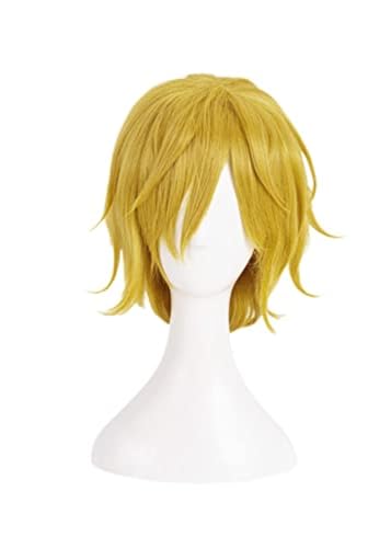 Anime Sanji Cosplay Perücke, Blondes Kurzes Haar Rollenspiel Halloween Party Perücken + Perückenkappe Anime Sanji Cosplay Perücke, Blondes Kurzes Haar Rollenspiel Halloween Party Perücken + Perückenkappe von BELEB