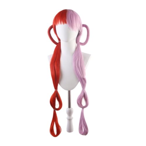 Anime Shanks Tochter Uta Cosplay Perücke, Rot Lila Lange Lockige Perücken, Halloween Kostüm Party Rollenspiel Zubehör Anime Shanks Tochter Uta Cosplay Perücke, Rot Lila Lange Lockige Perücken, Halloween Kostüm Party Rollenspiel Zubehör von BELEB