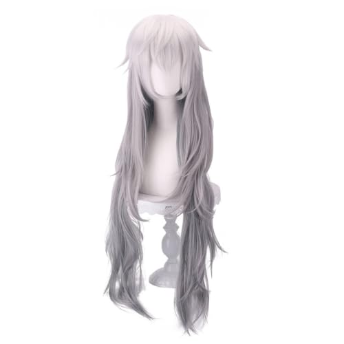Anime Spiel Arknights Lappland Cosplay Perücke, Graue Lange Haare Perücken, Halloween Kostüm Party Rollenspiel Zubehör von BELEB