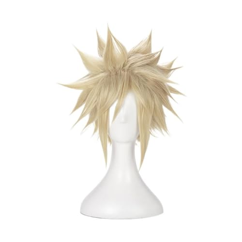 Anime Spiel FF7 Cosplay Cloud Strife Perücke, Goldene Lange Perücken für Halloween, Kostümparty von BELEB
