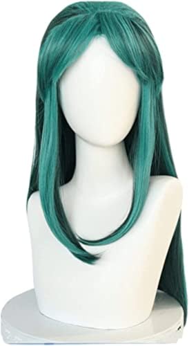 Anime Urusei Yatsura Lum Lamu Cosplay Perücke, Frauen Grünes Langes Glattes Haar, Halloween Kostüm Party, Anime Show, Cosplay Event von BELEB