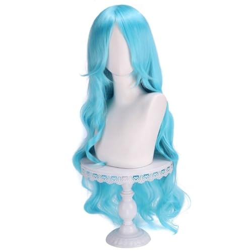 Anime Vivi Cosplay Perücke, Blaue Welle Lange Haare Rollenspiel Halloween Kostüm Party Perücken Anime Vivi Cosplay Perücke, Blaue Welle Lange Haare Rollenspiel Halloween Kostüm Party Perücken von BELEB