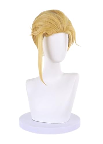 Anime Yamada Asaemon Tenza Cosplay Perücke Blond Kurzes Haar Halloween Kostüm Party Rollenspiel von BELEB