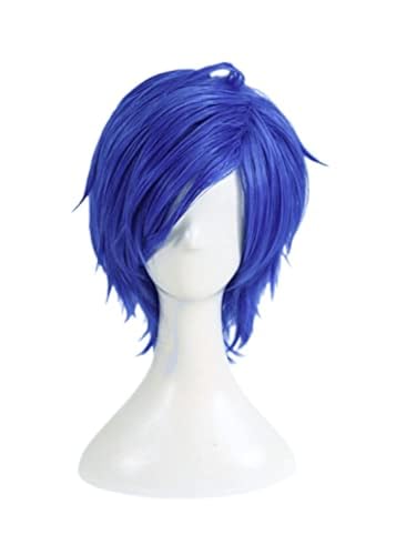 Anime Yuuki Makoto Cosplay Perücke, blaues kurzes Haar Rollenspiel Halloween Party Perücken + Perückenkappe von BELEB