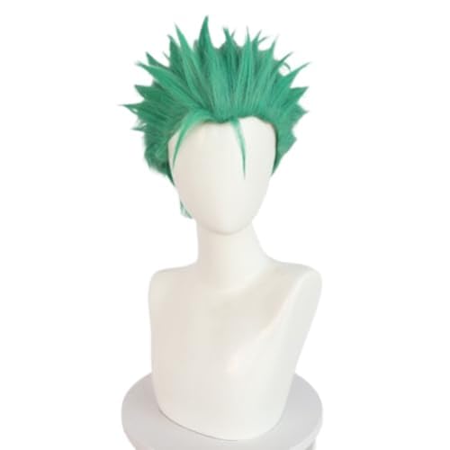 Anime Zoro Cosplay Perücke, Grüne Kurze Haare Perücken, Für Halloween Kostüm Party von BELEB