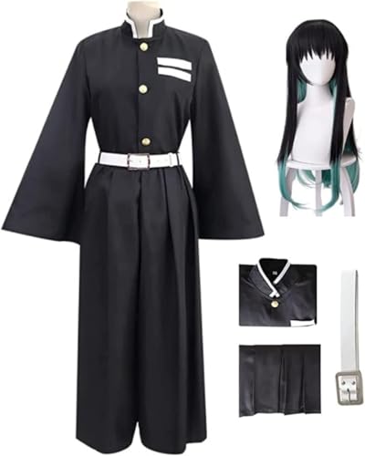BELEB Anime Cosplay Costume for Tokitou Muichirou Outfit Halloween Party Kimono Uniform with Wig (Medium,Set+wig) von BELEB