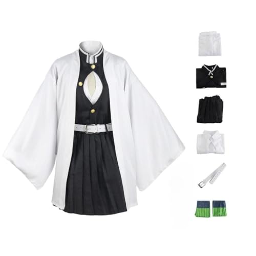 BELEB Anime Cosplay Kostüm Für Kanroji Mitsuri Outfit Halloween Party Kimono Maid Kleid Uniform (Kanroji Mitsuri,L) von BELEB