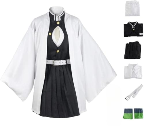 BELEB Anime Cosplay Kostüm Für Kanroji Mitsuri Outfit Halloween Party Kimono Maid Kleid Uniform (Mitsuri,XX-Large) von BELEB