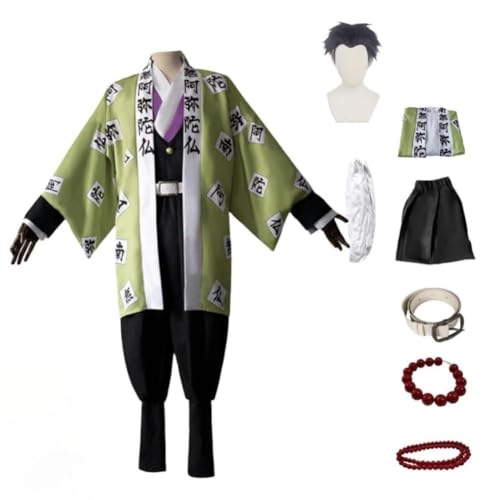 BELEB Anime Himejima Gyomei Cosplay Kostüm Halloween Outfit Party Kimono Uniform Full Set + Perücke (Himejima Gyomei,L) von BELEB