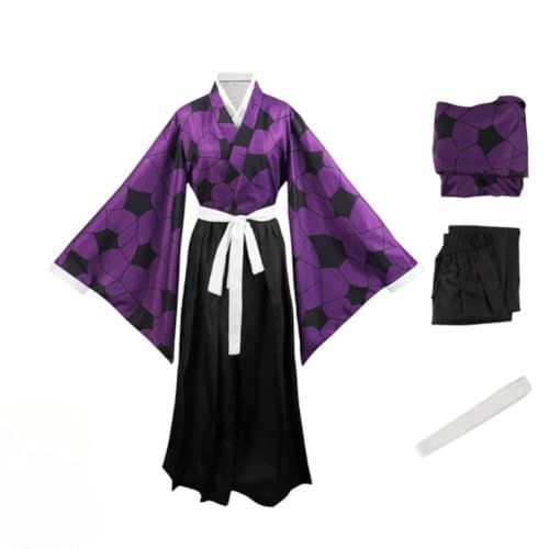 BELEB Anime Kokushibo Cosplay Kostüm Halloween Outfit Party Kimono Uniform Full Set (Kokushibo,XXL) von BELEB
