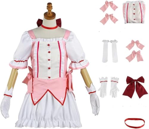 BELEB Anime Madoka Kaname Cosplay Kostüm Magica Lolita Kleid Halloween Party Outfit Rollenspiel Uniform (Madoka Kaname,L) von BELEB