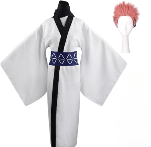 BELEB Anime Ryomen Sukuna Cosplay Kostüm Uniform Outfit Halloween Party Kostüm mit Perücke (Ryomen Sukuna,XXL) von BELEB