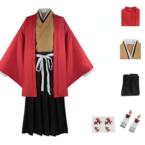 BELEB Anime Tsugikuni Yoriichi Cosplay Kostüm Halloween Outfit Party Kimono Uniform Full Set (Tsugikuni Yoriichi,XXL) von BELEB