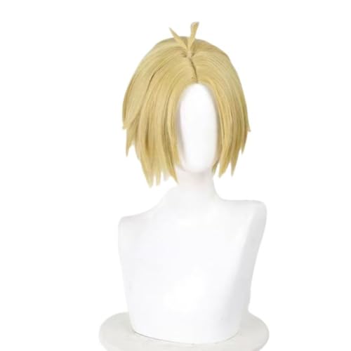 Clairvoyant Shin Asakura Cosplay Perücke Blond Mittellange Haar Zubehör Unisex für Party Halloween Weihnachten von BELEB