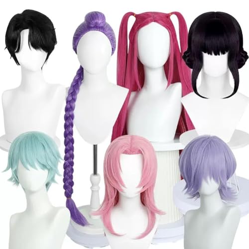 Cosplay Perücken Frauen Rumi Mira Zoey Kostüm Perücke Dämon Idol Saja Anime Halloween Zubehör Haar (Mystery) von BELEB