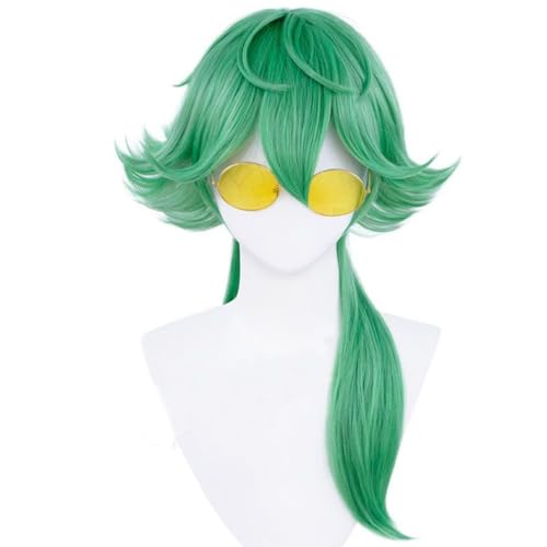 Ezreal Cosplay Perücke, Grüne Hitzebeständige Synthetische Perücke Halloween Party mit Brille Ezreal Cosplay Perücke, Grüne Hitzebeständige Synthetische Perücke Halloween Party mit Brille von BELEB