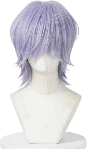 Kurze Licht lila Coslay Perücken Halloween Custome Party Perücke für Erwachsene von BELEB