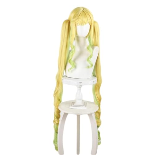 Lilisa Suzunomiya Cosplay Perücke Gelb Grün Doppel Ponytail Haar Zubehör Unisex für Party Halloween Weihnachten Lilisa Suzunomiya Cosplay Perücke Gelb Grün Doppel Ponytail Haar Zubehör Unisex für Party Halloween Weihnachten von BELEB