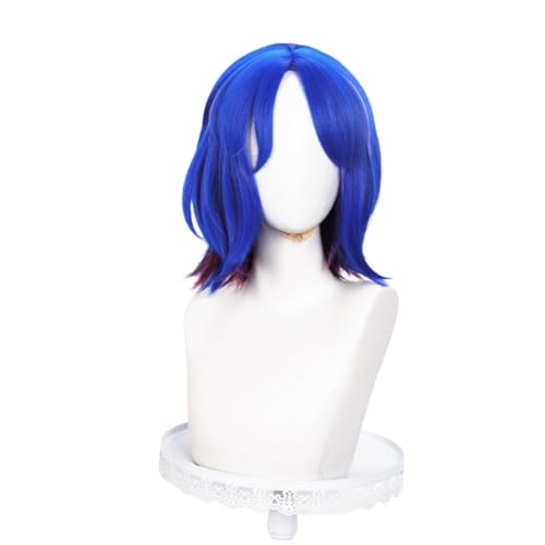 Shuuji Itou Cosplay Perücke blau helllila und dunkellila gefärbt Kurze Haare Zubehör Unisex für Party Halloween Weihnachten Shuuji Itou Cosplay Perücke blau helllila und dunkellila gefärbt Kurze Haare Zubehör Unisex für Party Halloween Weihnachten von BELEB