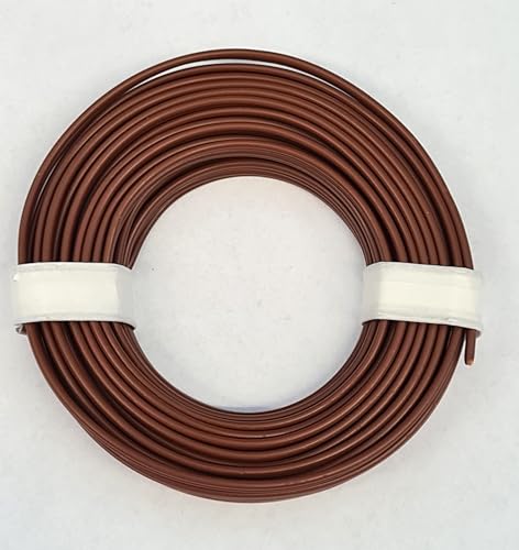 BELI-BECO L218/5 Kabel - Kupferlitze 2 x 0,14 mm² (2x18x0,10mm) - Zwillingsleitung - 5 m Ring (Braun) von BELI-BECO
