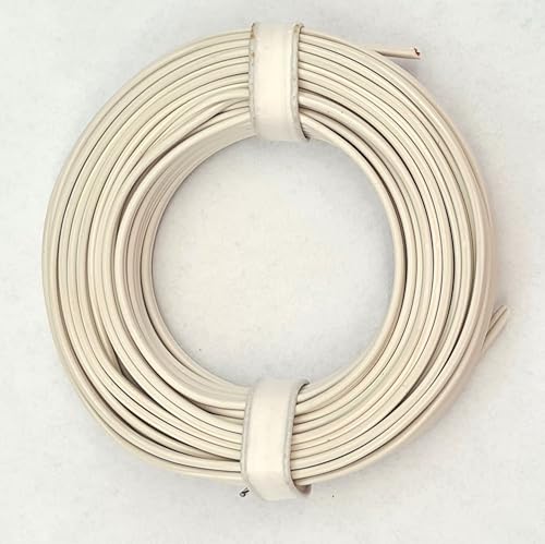BELI-BECO L218/5 Kabel - Kupferlitze 2 x 0,14 mm² (2x18x0,10mm) - Zwillingsleitung - 5 m Ring (Weiß) von BELI-BECO