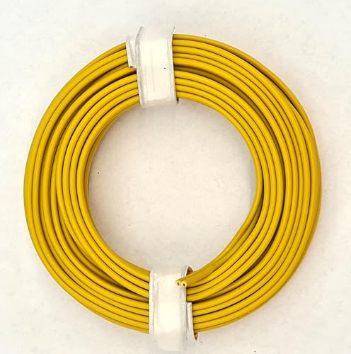 BELI-BECO L218/5 Kabel - Kupferlitze 2 x 0,14 mm² (2x18x0,10mm) - Zwillingsleitung - 5 m Ring (Gelb) von BELI-BECO