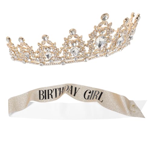 BELLIFFY 1 Set Diamant Schultergurt Zubehör, Geburtstags Stirnband Für Mädchen, Geburtstagskronen, Haarband, Geburtstagskrone Für Erwachsene, Geburtstagskrone Für Mädchen Und Frauen, BELLIFFY 1 Set Diamant Schultergurt Zubehör, Geburtstags Stirnband Für Mädchen, Geburtstagskronen, Haarband, Geburtstagskrone Für Erwachsene, Geburtstagskrone Für Mädchen Und Frauen, von BELLIFFY